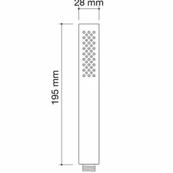 Mango Ducha 1 Jet – Focus – Plastisan