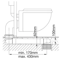 Manguito WC Plano Para Suelo 430 Mm – Drena