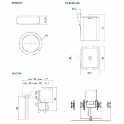 Mecanismo De Descarga Universal Electrónico WCSENSOR