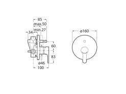 Mezclador Empotrado Para Baño-ducha – Roca – L20 – A5A0A09C00