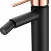 Monomando Bidé Milos Stick Negro Oro Rosa – BDYS045-2NOR – Imex