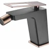 Monomando Bidé Suecia Negro Oro Rosa – BDC032-2NOR – Imex