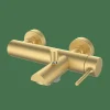 Monomando De Baño-ducha Oro Cepillado Estilo Premium Colección TIME 47226477 – GRB Mixers