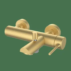 Monomando De Baño-ducha Oro Cepillado Estilo Premium Colección TIME 47226477 – GRB Mixers
