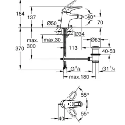 Monomando De Bidé Tamaño S – Eurostyle – Grohe