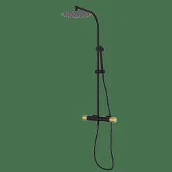 Monomando De Ducha Con Columna Negro Estilo Premium Colección AURA 75499727XL – GRB Mixers