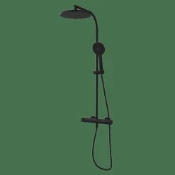 Monomando De Ducha Con Columna GRB Dry Negro Estilo Hidro Colección PREMIER 40440402XL – GRB Mixers