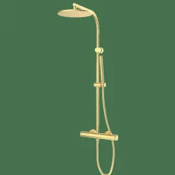 Monomando De Ducha Con Columna Oro Cepillado Estilo Cool Colección COOL 90499907 – GRB Mixers