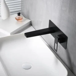 Monomando Empotrado Lavabo Suecia Negro Mate – BDC032-4NG – Imex