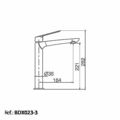 Monomando Lavabo Alto Escocia – BDSC024-3 – Imex
