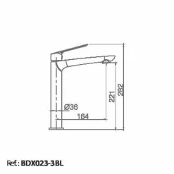Monomando Lavabo Alto Luxor Blanco Mate – BDX023-3BL – Imex
