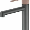 Monomando Lavabo Line Gris Mate-champagne – BDD038-1GC – Imex