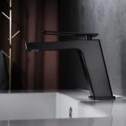 Monomando Lavabo Suecia Negro Mate – BDC032-1NG – Imex