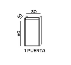 Mueble Auxiliar 1 Puerta 30×60 Cm – Melanie – Muebles Jumar