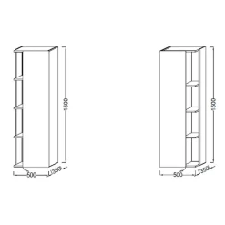 Mueble Auxiliar Columna Lateral – Jacob Delafon – Terrace