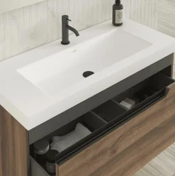 Mueble De 1 Cajón Y Un Hueco + Lavabo Ceramico Flat – Eleven – Visobath