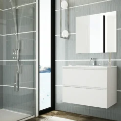 Mueble De Baño Suspendido 2 Cajones + Lavabo – Atlas – Banium