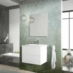Mueble De Baño Suspendido 2 Cajones + Lavabo – Atenea – Banium