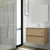 Mueble De Baño Suspendido 2 Cajones + Lavabo – Atlas Noir – Banium