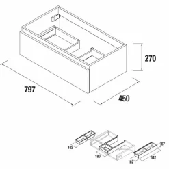 Mueble Suspendido 1 Cajón – Spirit – Salgar