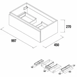 Mueble Suspendido 1 Cajón – Spirit – Salgar