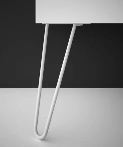 Mueble Suspendido 2 Cajones Con Patas Decorativas, Acabado Macchiato Y Lavabo Porcelana Veneto – Monterrey – Salgar