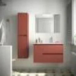 Mueble Suspendido 2 Cajones Y 1 Puerta Con Lavabo 850 Mm Coqueta Izquierda – Noja – Salgar