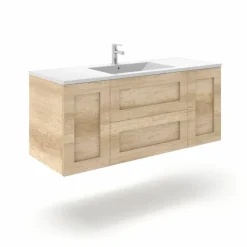 Mueble Suspendido 2 Cajones + 2 Puertas Compacto + Encimera Ceramica Center, Alta Calidad – Lineal – Urban – Aja