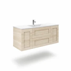 Mueble Suspendido 2 Cajones + 2 Puertas Compacto + Encimera Ceramica Center, Alta Calidad – Lineal – Urban – Aja