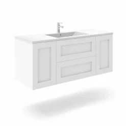 Mueble Suspendido 2 Cajones + 2 Puertas Compacto + Encimera Ceramica Center, Alta Calidad – Lineal – Urban – Aja