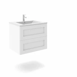 Mueble Suspendido 2 Cajones + Encimera Ceramica Center, Compacto Alta Calidad – Lineal – Urban – Aja