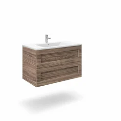 Mueble Suspendido 2 Cajones + Encimera Ceramica Center, Compacto Alta Calidad – Lineal – Urban – Aja