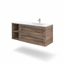 Mueble Suspendido 2 Cajones + Estante Derecha O Izquierda + Encimera Ceramica Center, Compacto, Alta Calidad – Lineal – Urban – Aja