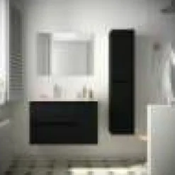 Mueble Suspendido 2 Cajones Y 1 Puerta Con Lavabo 855mm Coqueta Derecha – Noja – Salgar