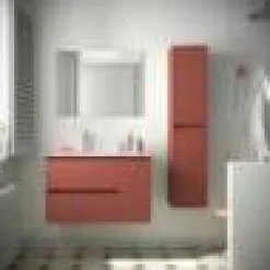Mueble Suspendido 2 Cajones Y 1 Puerta Con Lavabo 855mm Coqueta Derecha – Noja – Salgar