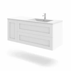 Mueble Suspendido 2 Cajones + Puerta Derecha O Izquierda + Encimera Ceramica Center, Compacto, Alta Calidad – Lineal – Urban – Aja