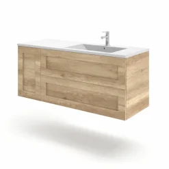 Mueble Suspendido 2 Cajones + Puerta Derecha O Izquierda + Encimera Ceramica Center, Compacto, Alta Calidad – Lineal – Urban – Aja