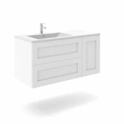 Mueble Suspendido 2 Cajones + Puerta Derecha O Izquierda + Encimera Ceramica Center, Compacto, Alta Calidad – Lineal – Urban – Aja