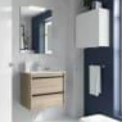 Mueble Suspendido 2 Cajones Y Lavabo De Porcelana – Attila – Salgar