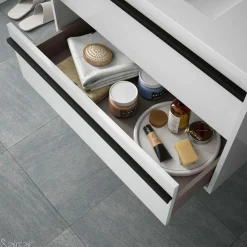 Mueble Suspendido 2 Cajones Y Lavabo De Porcelana – Attila – Salgar