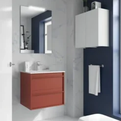 Mueble Suspendido 2 Cajones Y Lavabo De Porcelana – Attila – Salgar