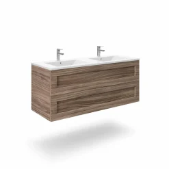 Mueble Suspendido 2 Cajones Compacto + Encimera Ceramica Center Dos Senos, Alta Calidad – Lineal – Urban – Aja
