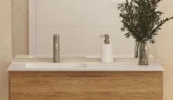 Mueble Suspendido Con Dos Cajones + Encimera SolidCoat Surface Diva – Serie Life – Baños10