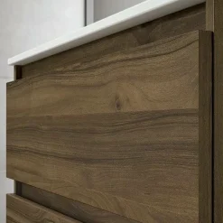 Mueble Suspendido De 2 Cajones Y 1 Puerta + Lavabo Ceramico Flat – Box – Visobath