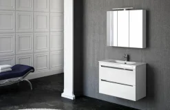 Mueble Suspendido Dos Cajones Y Lavabo Cerámico Extrafino – Loa – Torvisco
