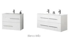 Mueble Suspendido Dos Cajones Y Lavabo Cerámico Blanco Brillo – Claudia/Tania – Muebles Jumar