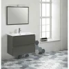 Mueble Suspendido Dos Cajones Y Lavabo Ceramico De Baño – Metrópolis – Jumar
