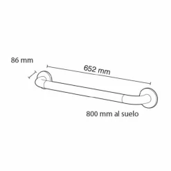 Pack 5 Barras De Apoyo Recta Nylon 652 Mm – PrestoEquip – 89570