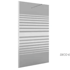 Panel Fijo Con Perfileria Cromo Brillo Y Vidrio Acabado Fumé De 8 Mm Decorado A Elegir – Heaven – Salgar