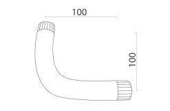 Pasamanos Basic Curva ángulo – PrestoEquip – 94103